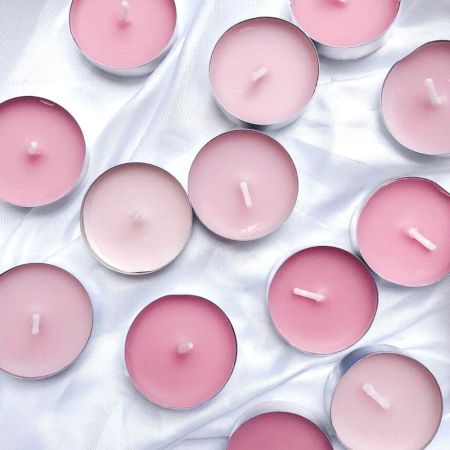 Handmade Pink Vanilla Soy Wax Tealight Collection 50 Pieces